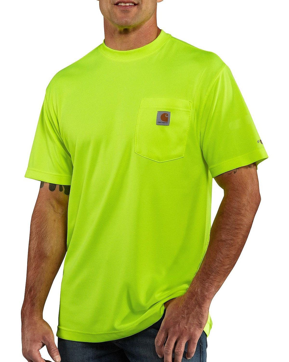 Carhartt Men's High-Visibility Force Relaxed Fit Lightweight Color Enhanced Short-Sleeve Pocket T-Shirt