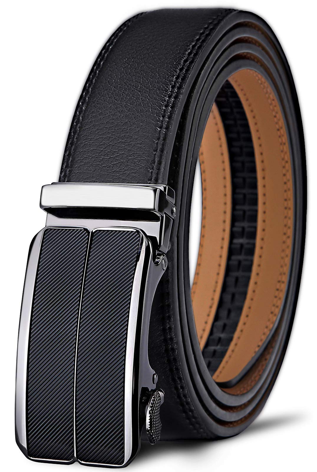 BULLIANT Men's Belt,Slide Ratchet Belt For Gift Men Dress Pant Shirt Oxfords,Trim To Fit