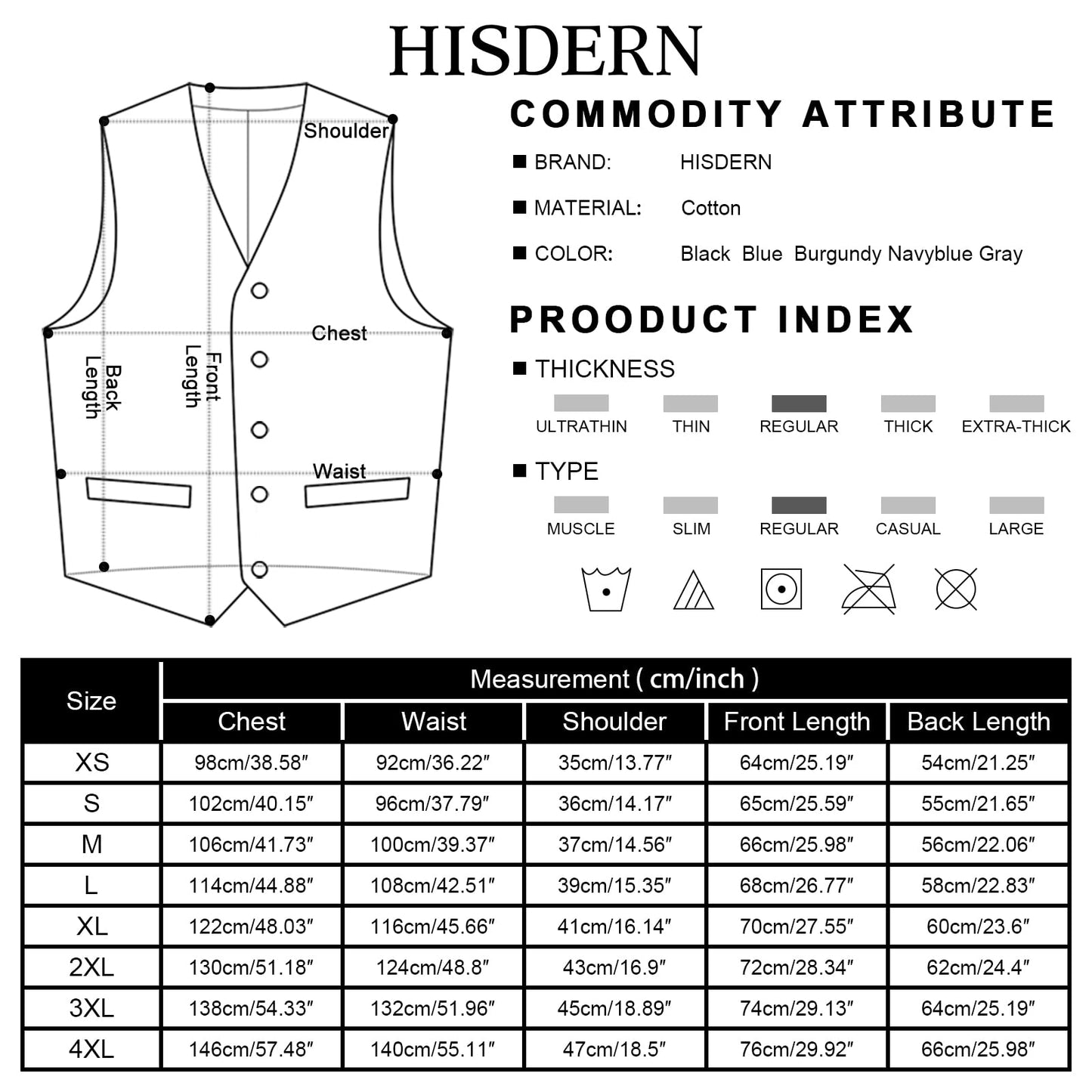 HISDERN Men's Suit Vest Plaid Dress Vest for Men Slim Fit Formal Business Waistcoat Tuxedo V-Ncek Solid Vest for Wedding