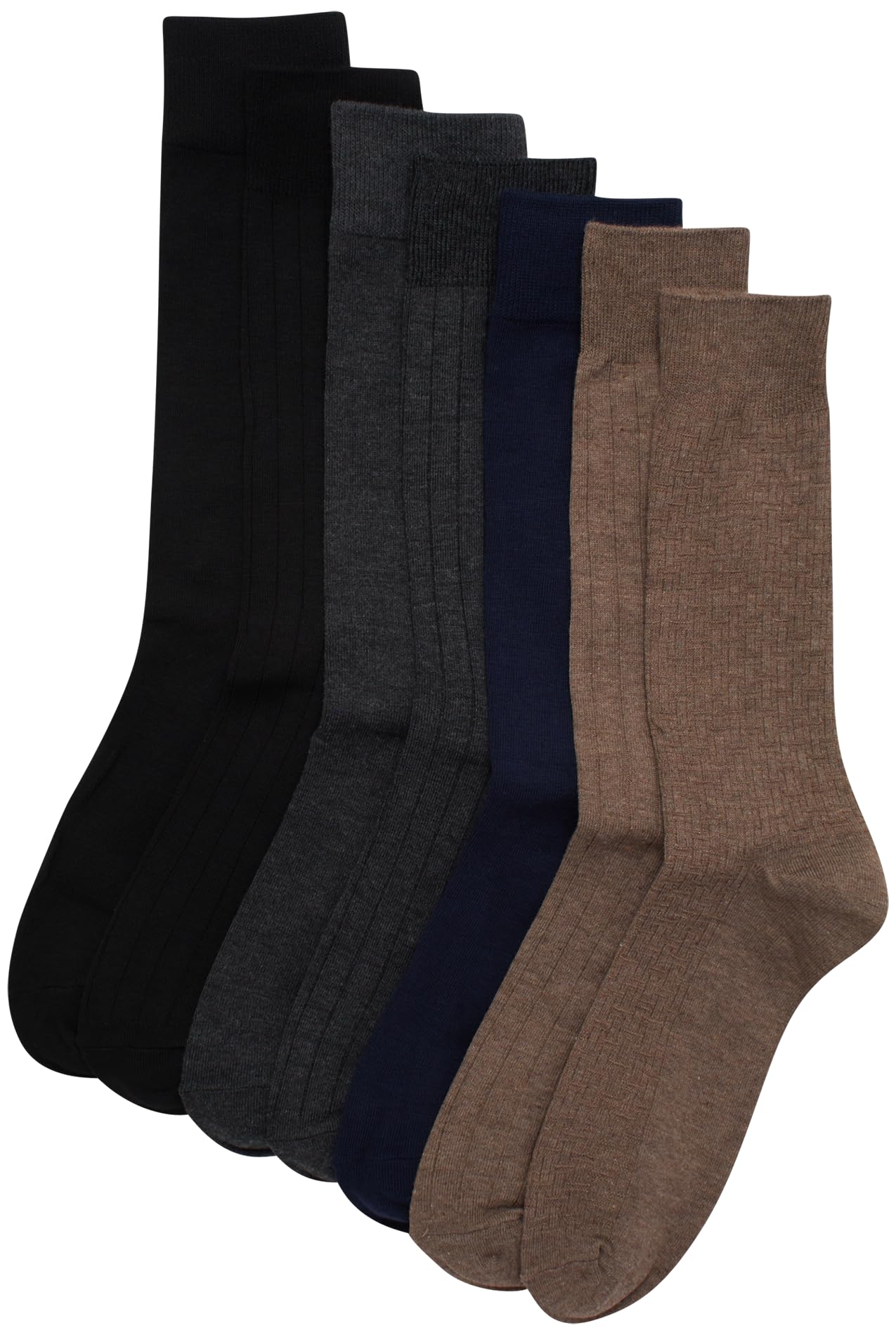 Van Heusen Men's Dress Socks - Lightweight Mid-Calf Crew Dress Socks (7 Packs)