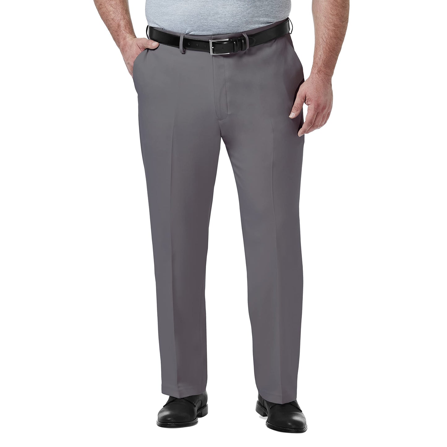 Haggar Men's Premium Comfort Classic Fit Flat Front Hidden Comfort Waistband Pant (Regular and Big & Tall Sizes)