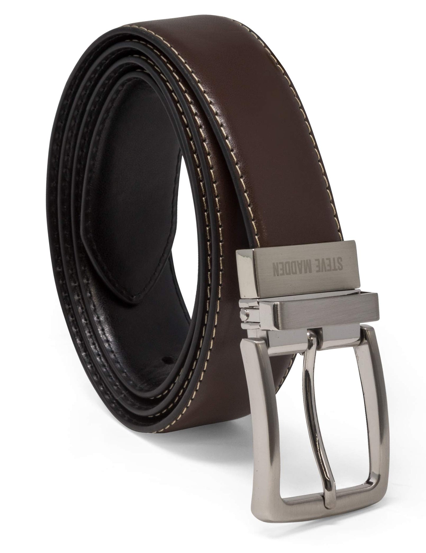 Steve Madden Men's Dress Casual Every Day Leather Belt