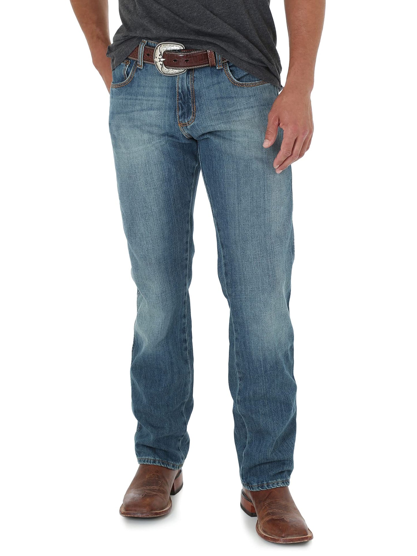 Wrangler Mens Retro Slim Fit Straight Leg Jeans