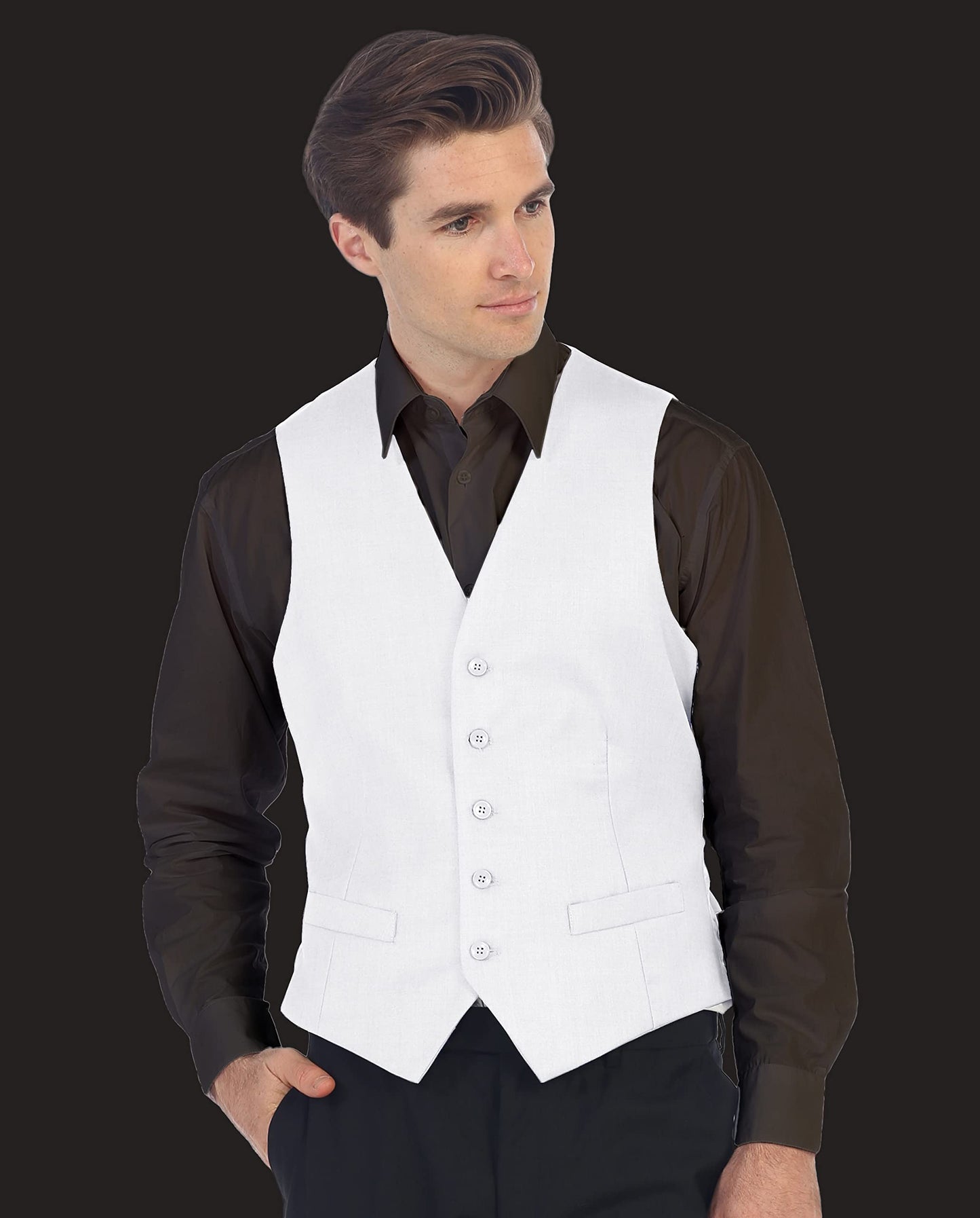 Gioberti Men's Formal Suit Vest Fit for Business or Casual Dress