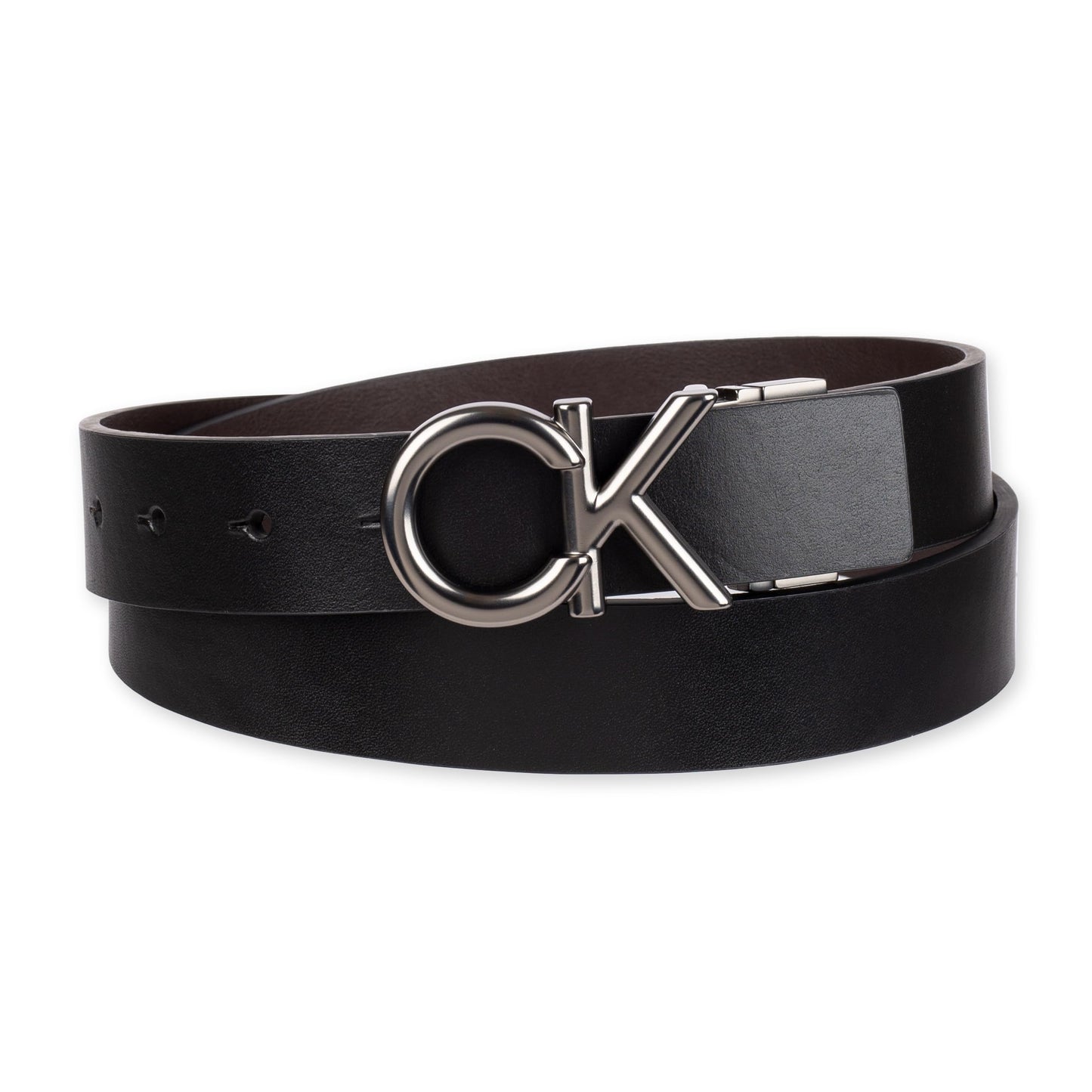 Calvin Klein Men's Two-in-One Reversible Rotative Buckle Casual Dress Belt