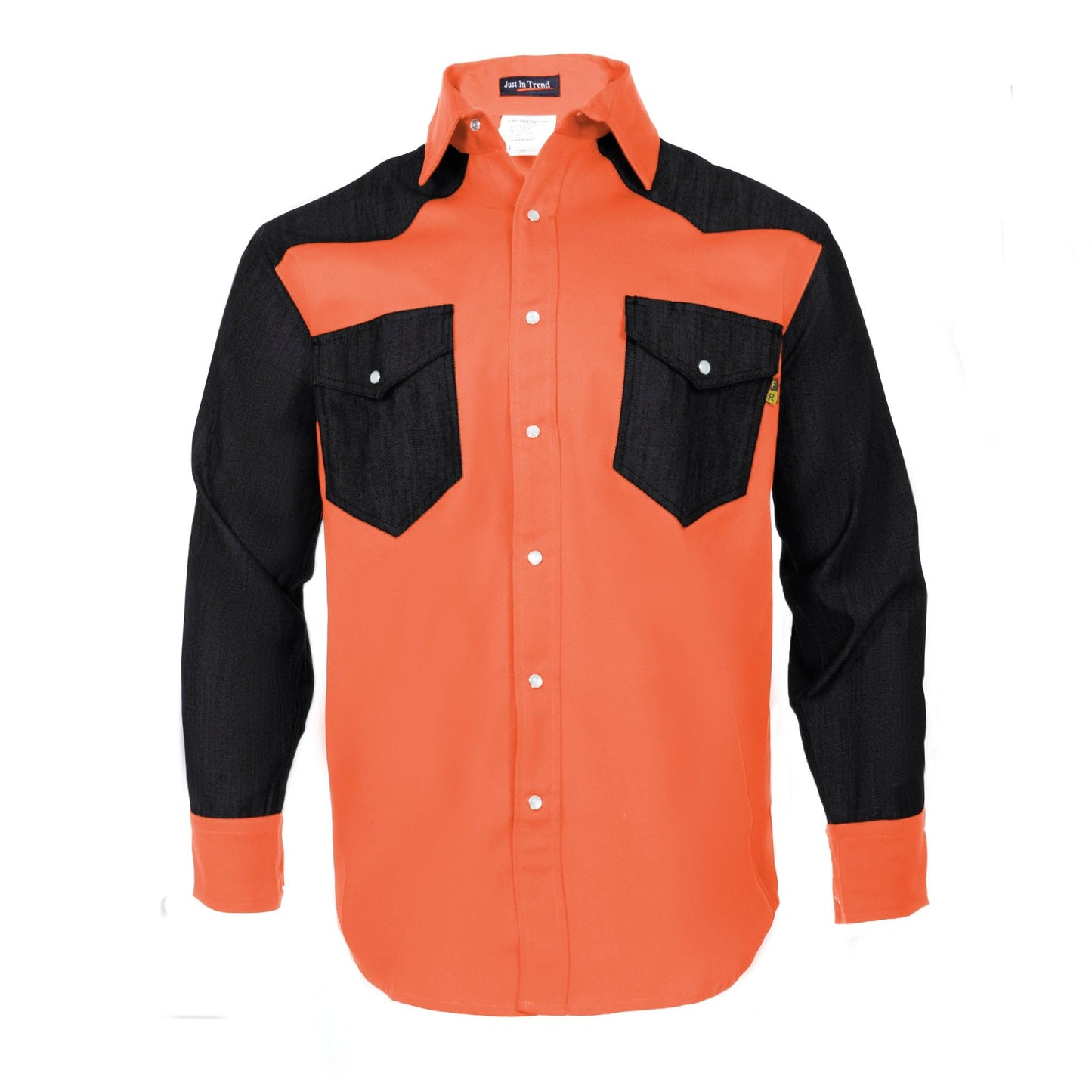 Just In Trend │Flame Resistant FR Shirt - 88/12 - Western Style - Two Tone