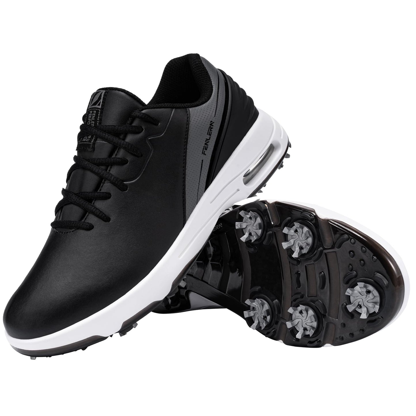 FENLERN Men's Golf Shoes Spiked Waterproof Comfortable Air Cushion F006