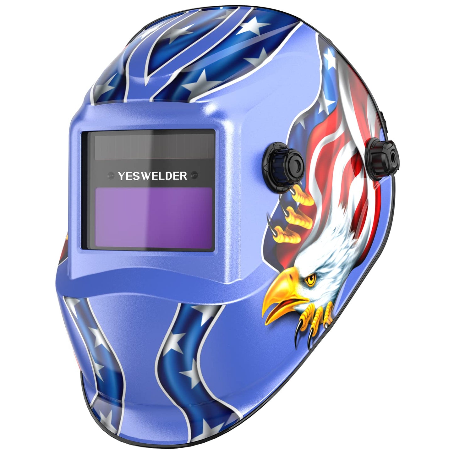 YESWELDER True Color Solar Powered Auto Darkening Welding Helmet, Wide Shade 4/9-13 for TIG MIG ARC Weld Hood Helmet LYG-L500A-VM