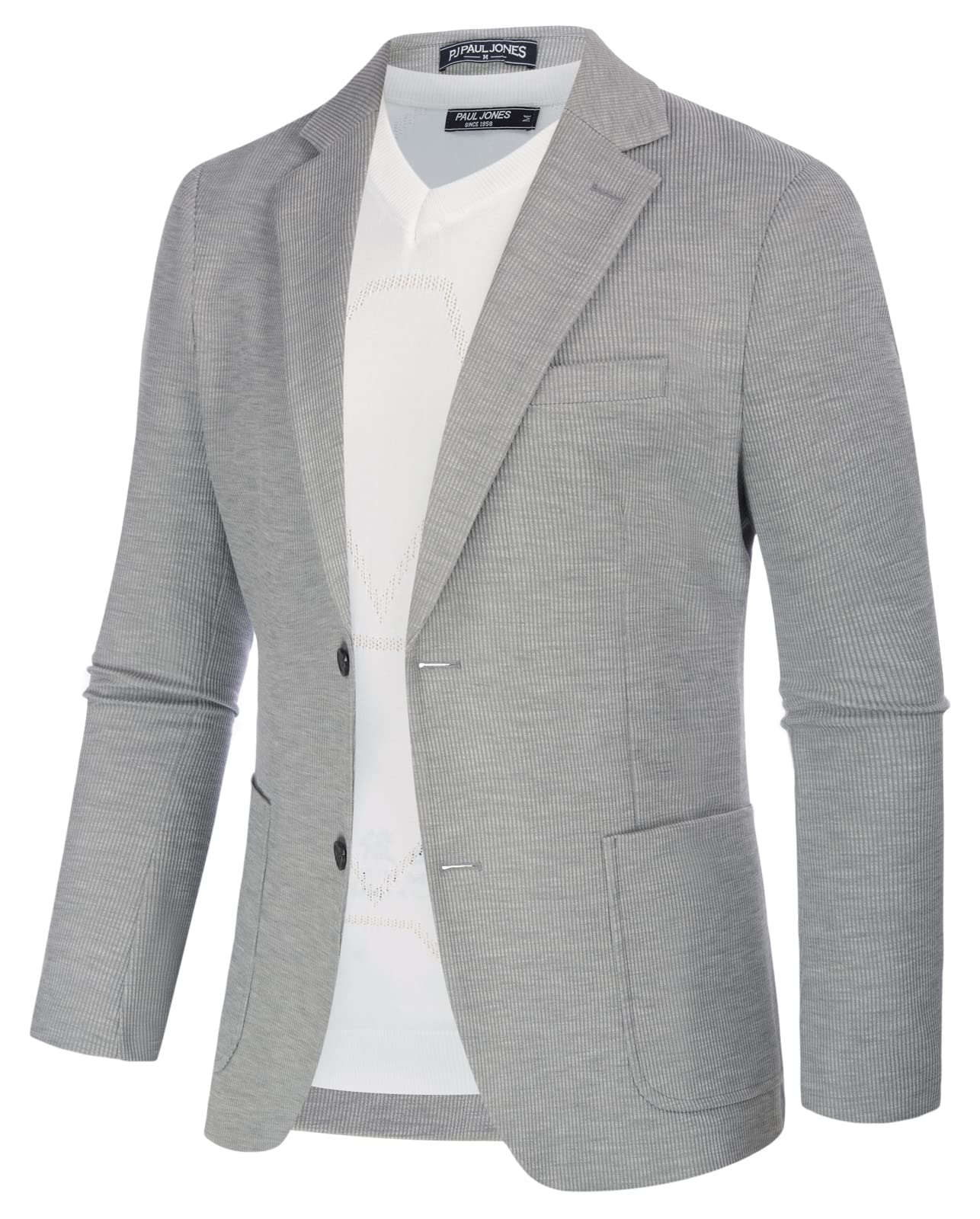 PJ PAUL JONES Men's Casual Knit Blazer Suit Jackets Two Button Lightweight Unlined Sport Coat