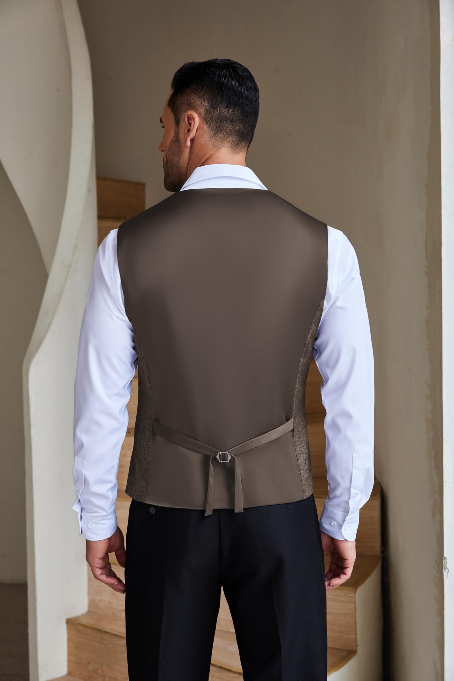 COOFANDY Men Casual Suit Vest Slim Fit Formal Vest Business Wedding Waistcoat