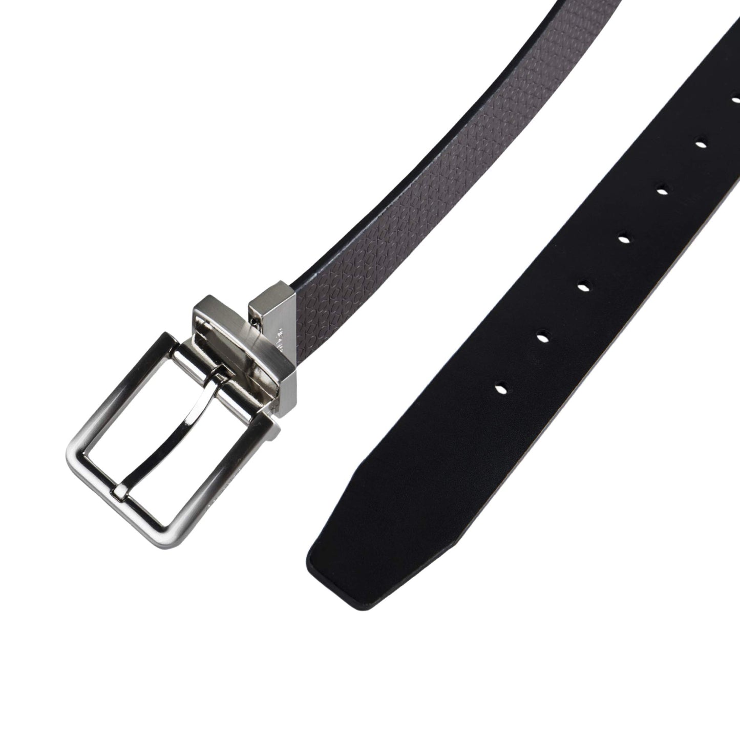 Calvin Klein Men's Two-in-One Reversible Rotative Buckle Casual Dress Belt