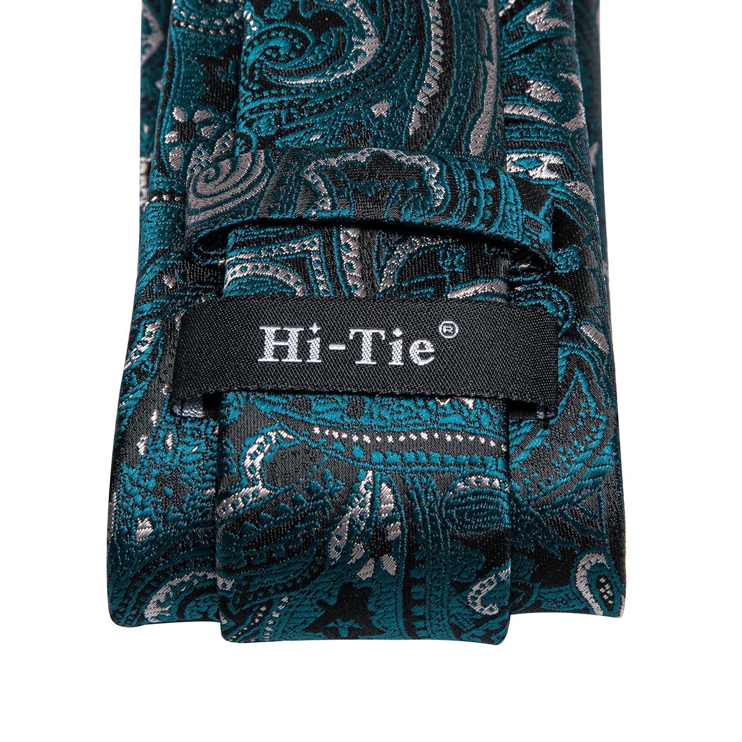 Hi-Tie Silk Paisley Ties for Men Necktie Pocket Square Cufflinks Set Foral Tie Sets Formal Business