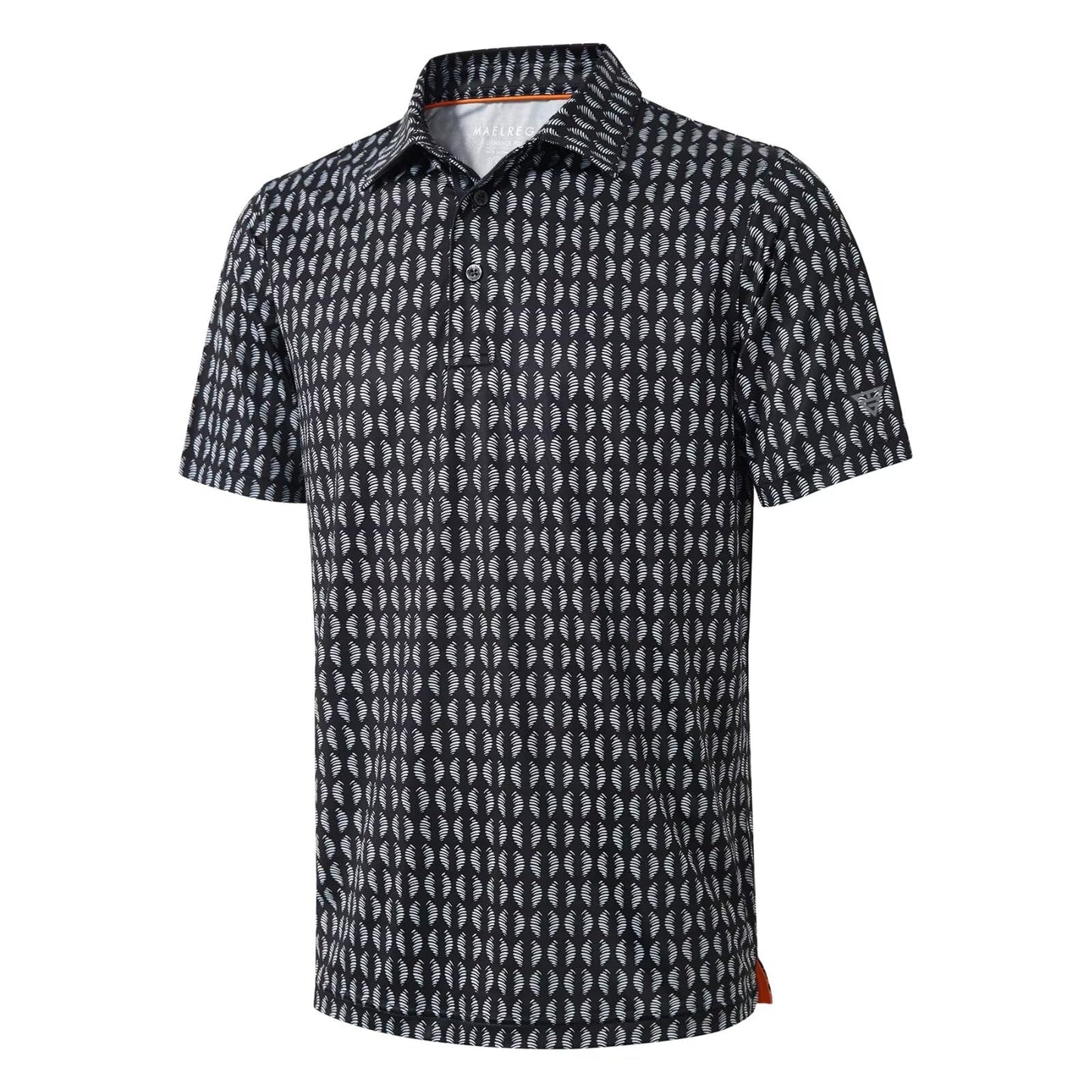 Men's Golf Polo Shirts Short Sleeve Striped Performance Moisture Wicking Dry Fit Golf Shirts for Men