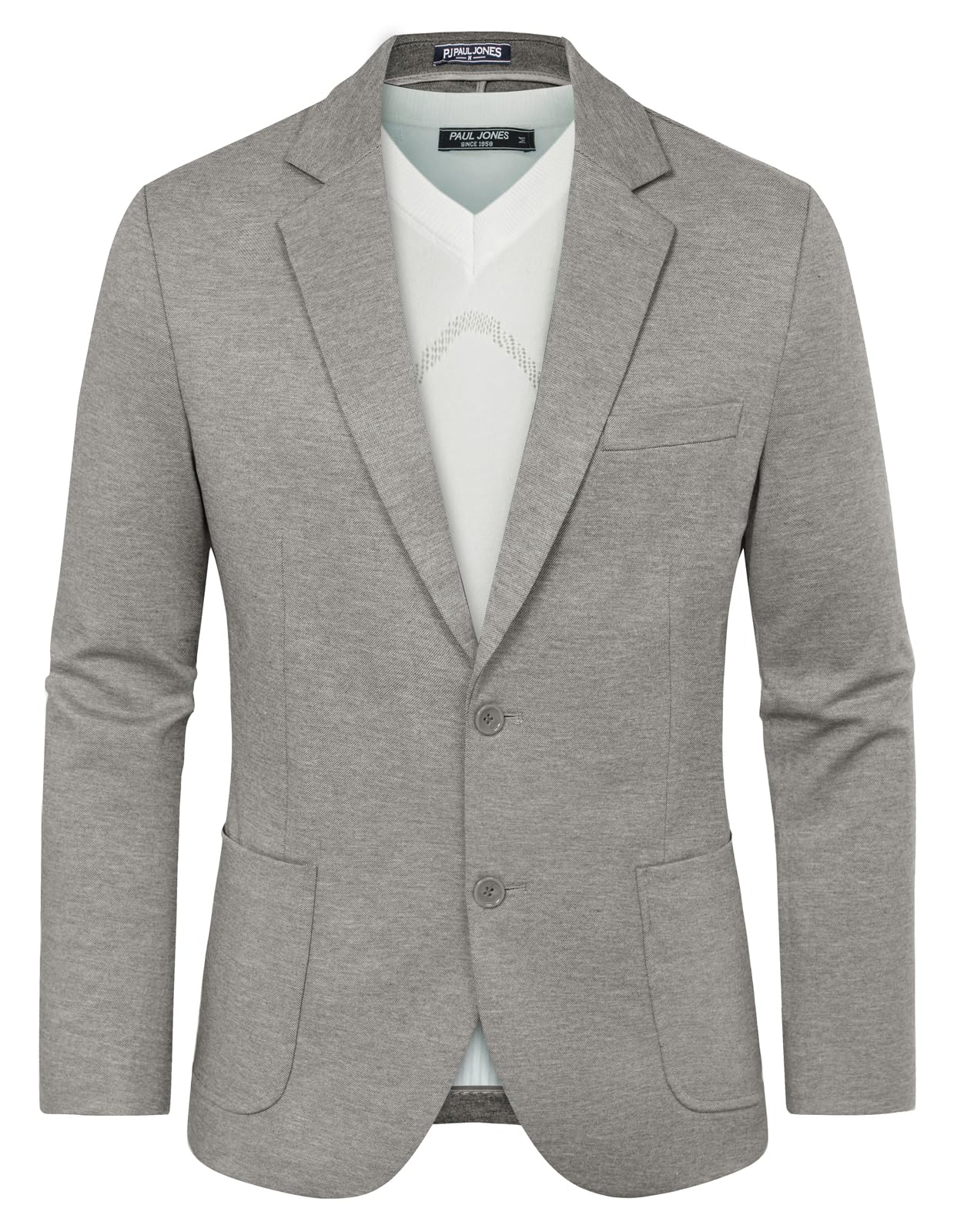 PJ PAUL JONES Men's Casual Knit Blazer Suit Jackets Two Button Lightweight Unlined Sport Coat