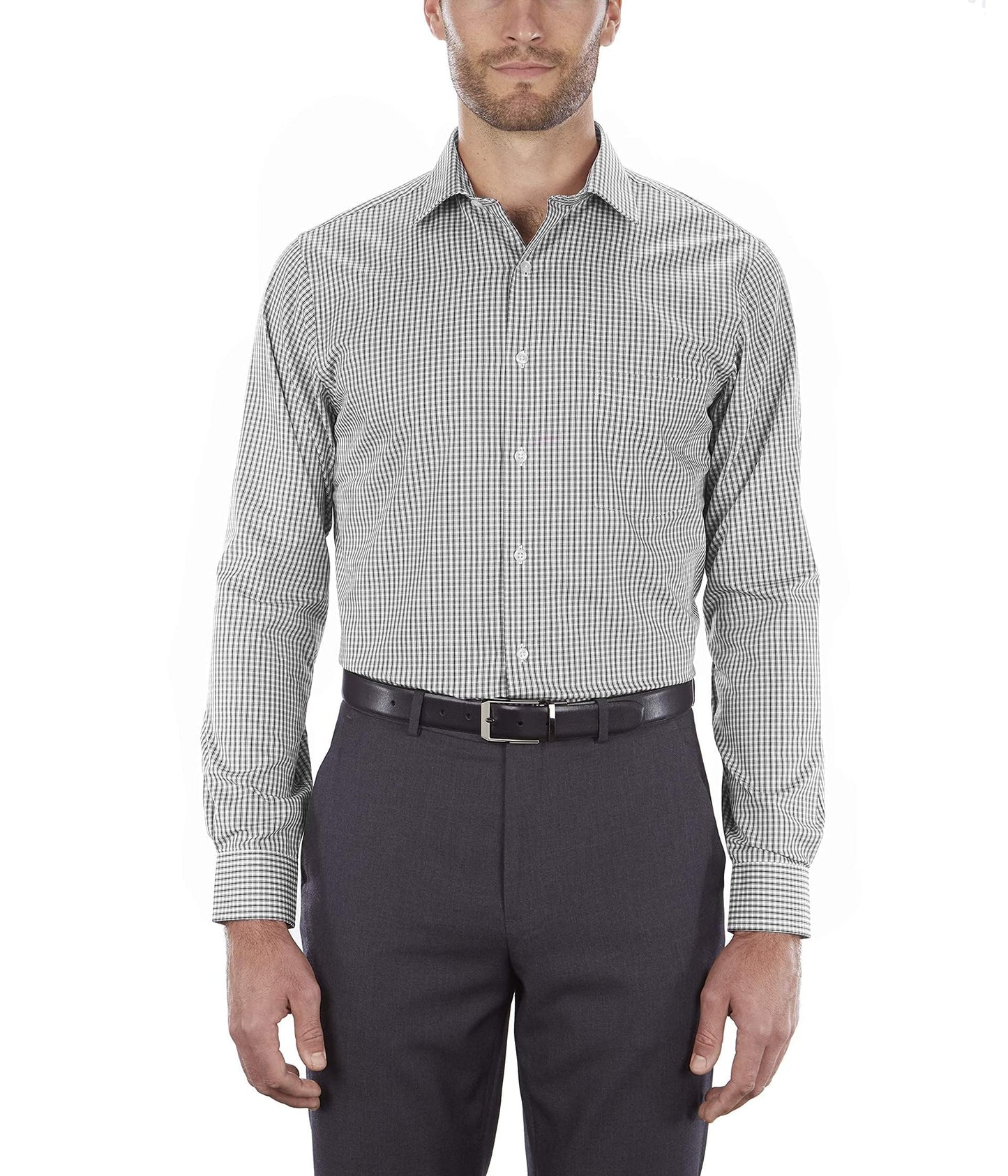 Van Heusen Men's Dress Shirt Regular Fit Flex Collar Check