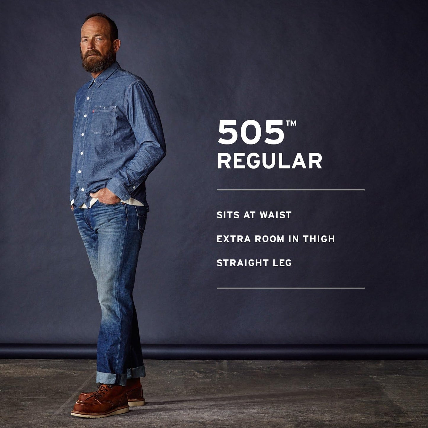 Levi's Men's 505 Regular Fit Jeans (Also Available in Big & Tall)