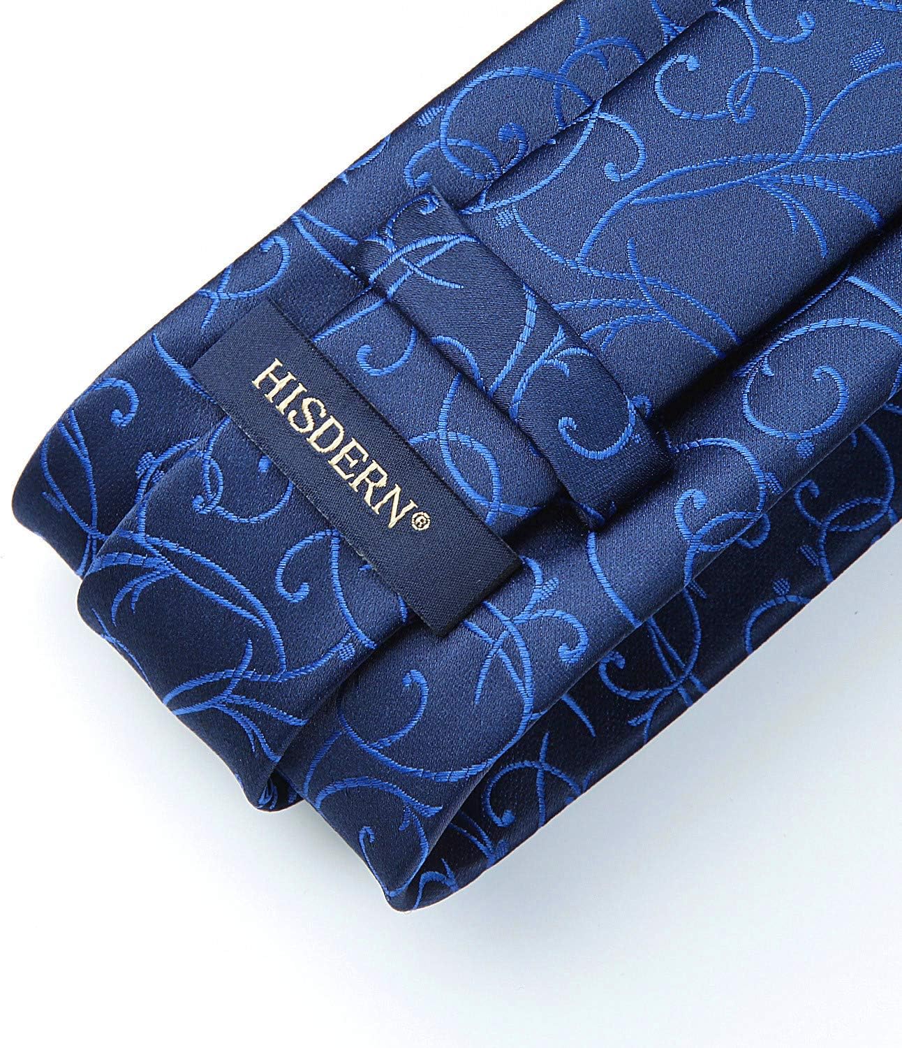 Men Floral Ties Woven Classic 3.4" NeckTie Set Formal Tie Pocket Square for Wedding with Handkerchief