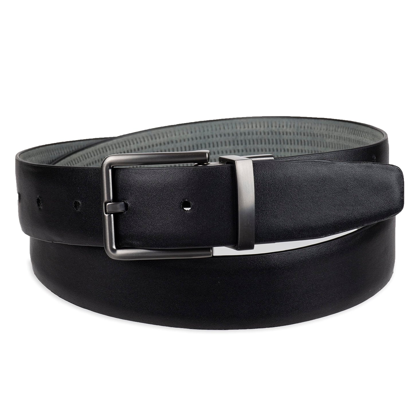 Calvin Klein Men's Two-in-One Reversible Rotative Buckle Casual Dress Belt