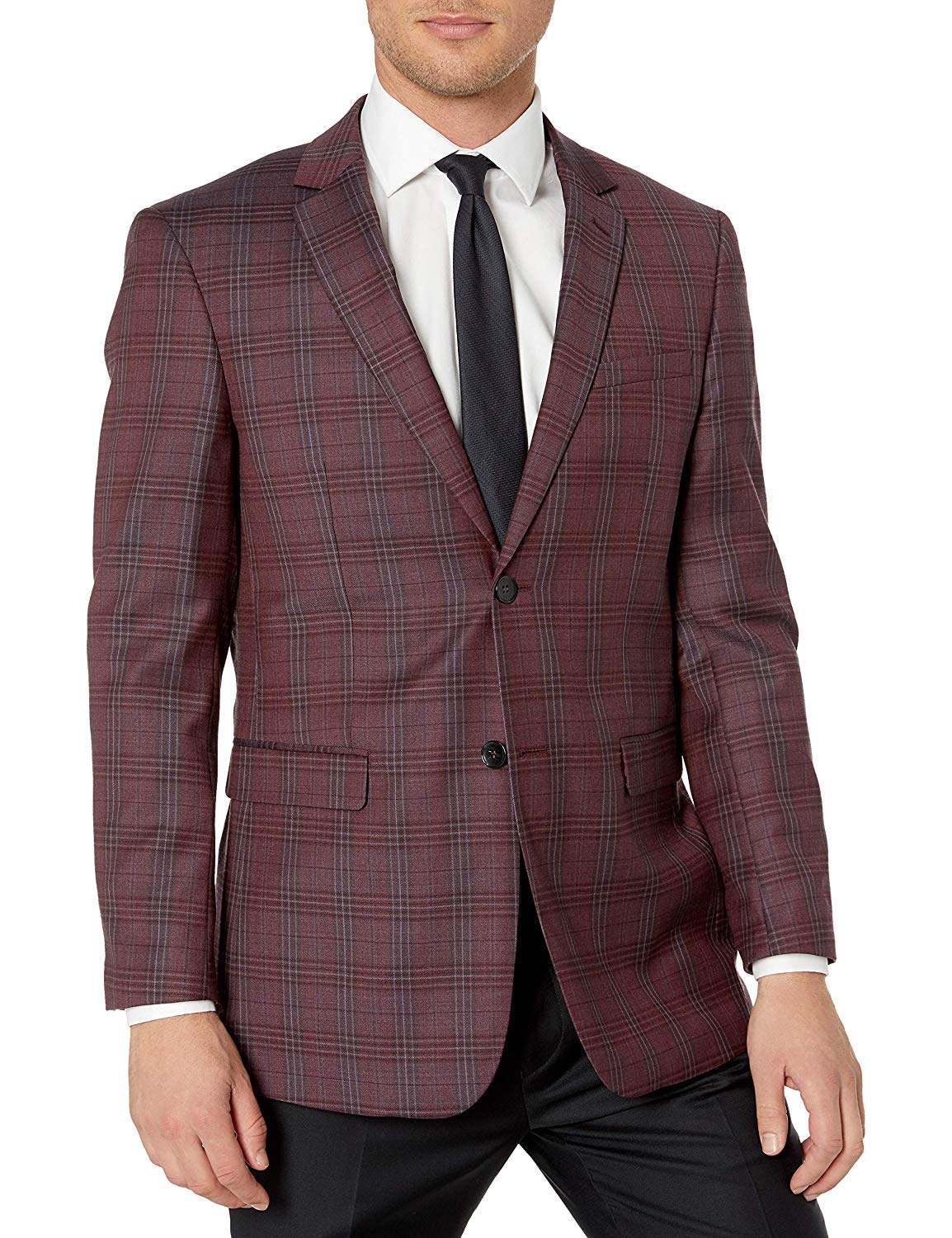 Adam Baker Men's Single Breasted Ultra Slim Fit Wool Blazer/Sport Coat - Many Styles and Colors