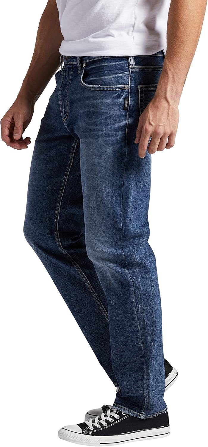 Silver Jeans Co. Men's Eddie Athletic Fit Tapered Leg Jeans