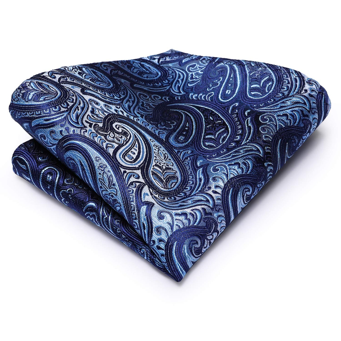 Hi-Tie Silk Paisley Ties for Men Necktie Pocket Square Cufflinks Set Foral Tie Sets Formal Business