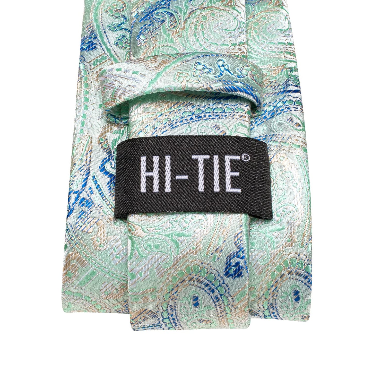 Hi-Tie Silk Paisley Ties for Men Necktie Pocket Square Cufflinks Set Foral Tie Sets Formal Business