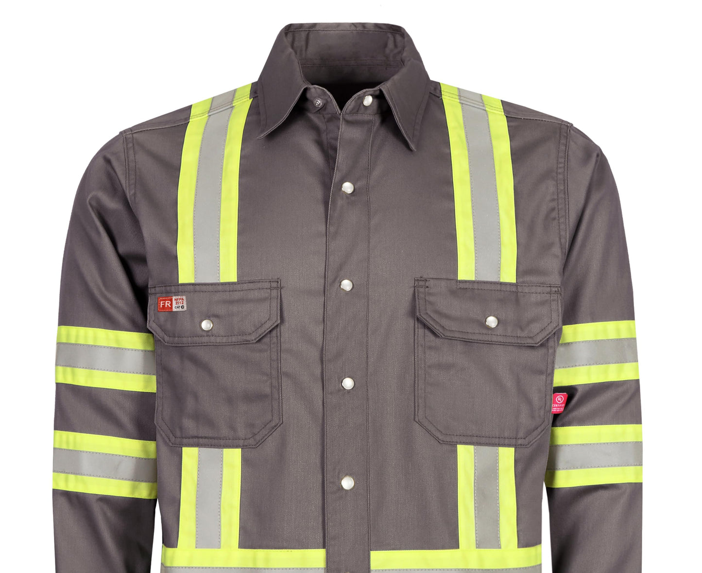 TICOMELA FR Shirts for Men High Visibility/Hi Vis Flame Resistant/Fire Retardant Shirt 6.5oz Men's Welding Shirts