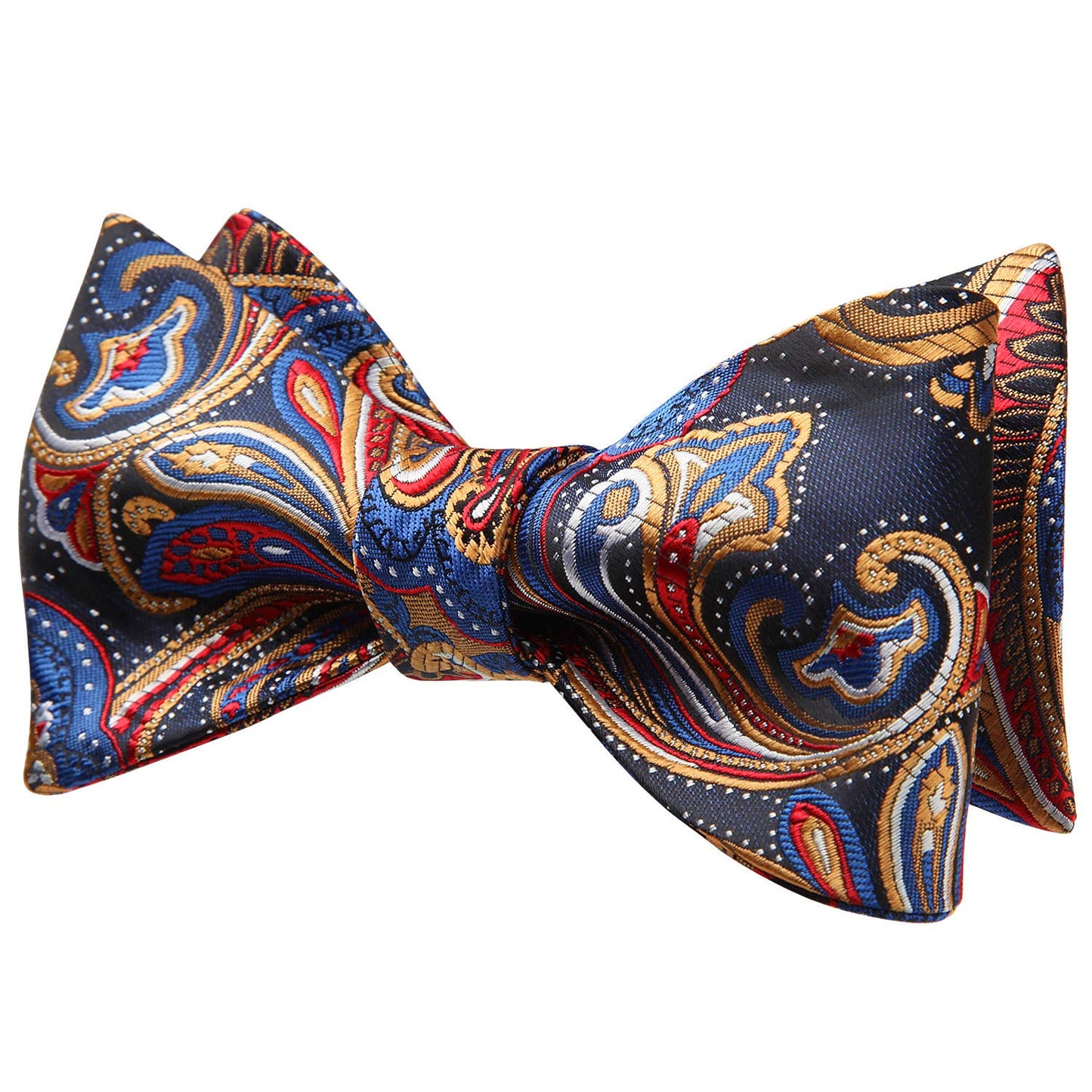 HISDERN Bow Ties for Men Paisley Bowties Mens Self Tie Bow Tie and Pocket Square Set Formal Tuxedo Wedding Bowtie