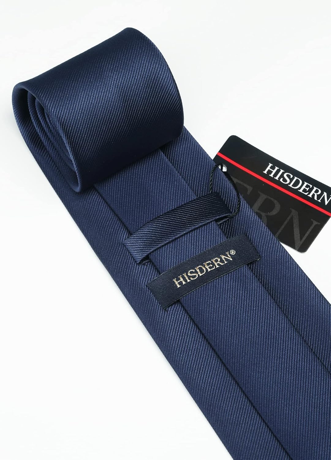 HISDERN Mens Ties Solid Color Ties for Men Formal Necktie with Pocket Square Set Satin Silk Neck Tie Handkerchiefs Set