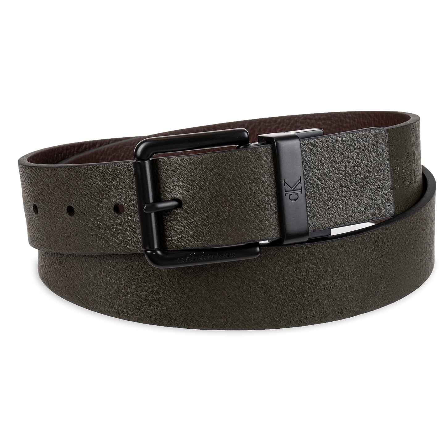 Calvin Klein Men's Two-in-One Reversible Rotative Buckle Casual Dress Belt