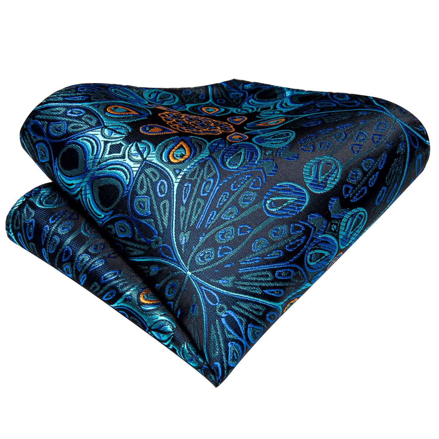 Hi-Tie Silk Paisley Ties for Men Necktie Pocket Square Cufflinks Set Foral Tie Sets Formal Business