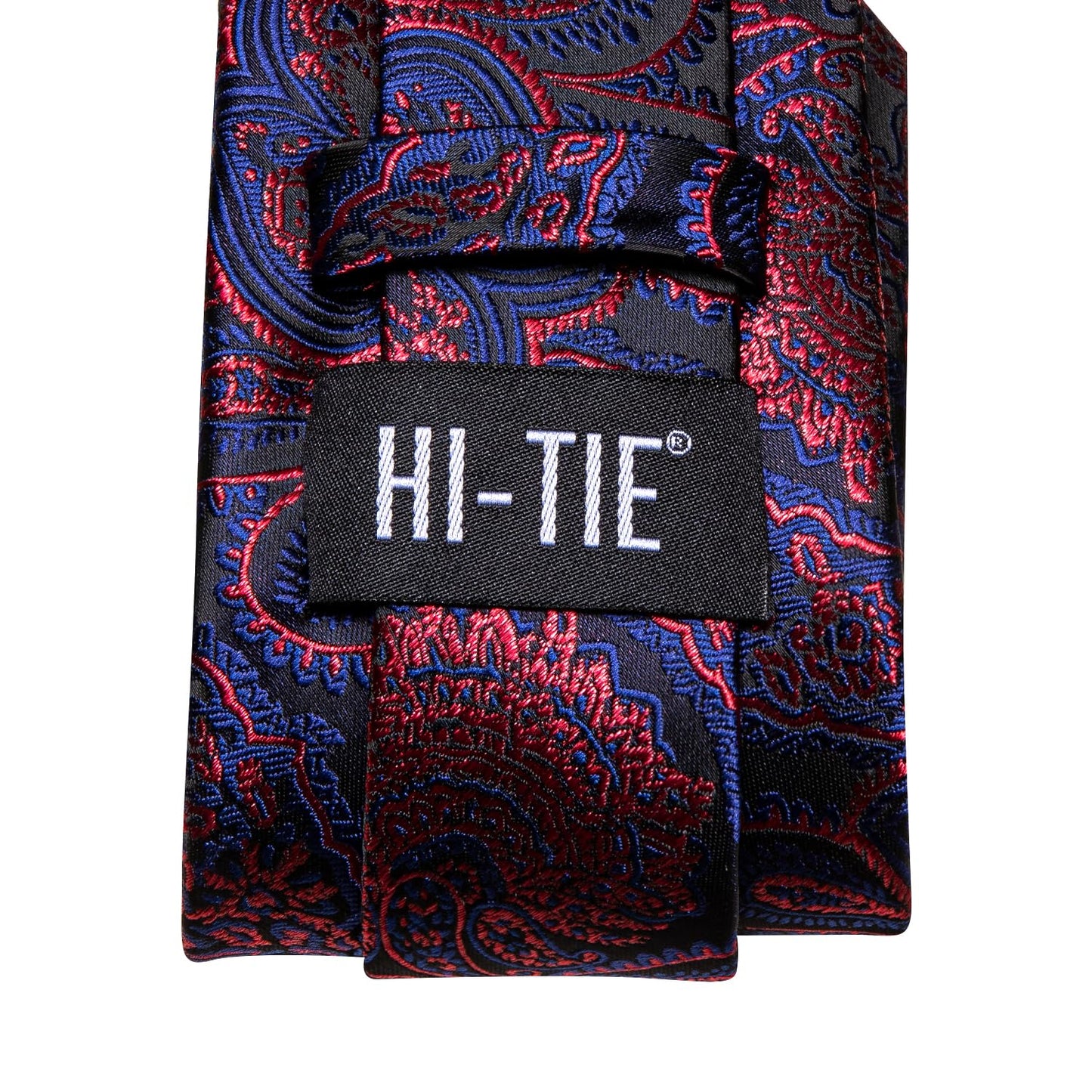 Hi-Tie Silk Paisley Ties for Men Necktie Pocket Square Cufflinks Set Foral Tie Sets Formal Business