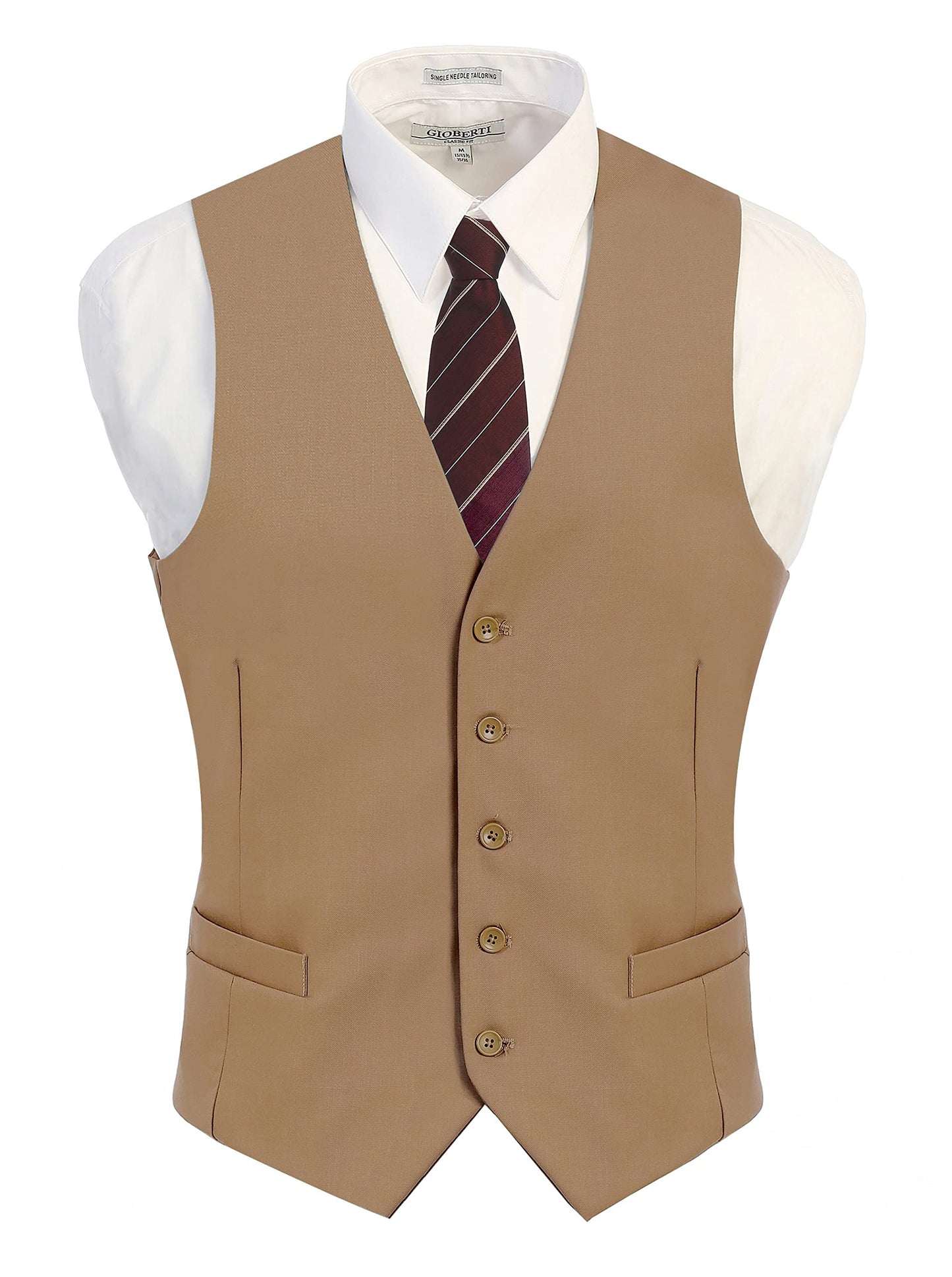 Gioberti Men's Formal Suit Vest Fit for Business or Casual Dress