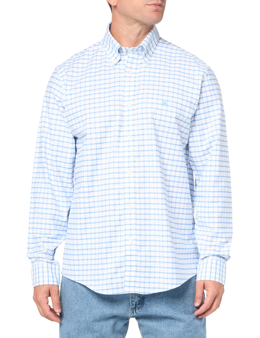 Brooks Brothers Men's Non-Iron Stretch Oxford Long Sleeve Check Sport Shirt