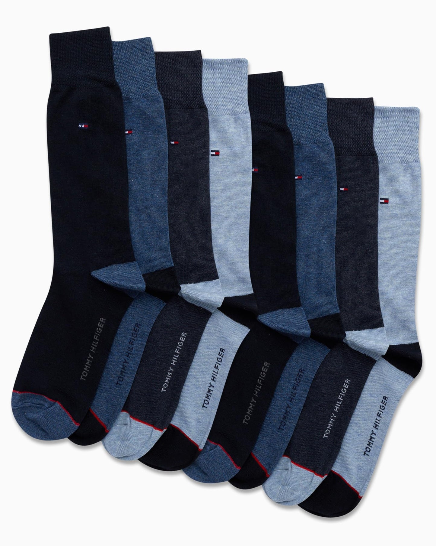 Tommy Hilfiger Men's Dress Socks-Lightweight Comfort Crew Sock(8 Pack)