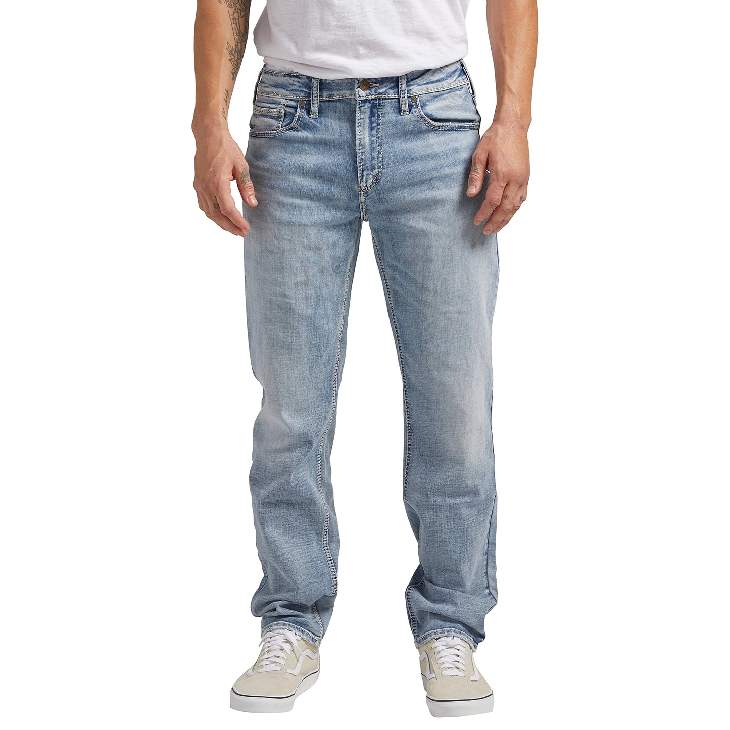 Silver Jeans Co. Men's Eddie Athletic Fit Tapered Leg Jeans