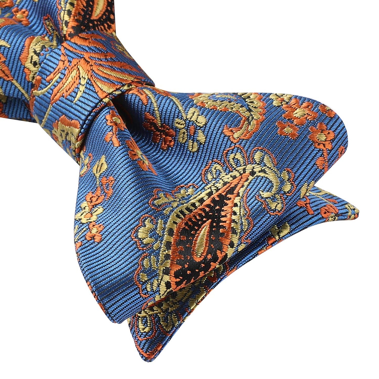 HISDERN Bow Ties for Men Paisley Bowties Mens Self Tie Bow Tie and Pocket Square Set Formal Tuxedo Wedding Bowtie