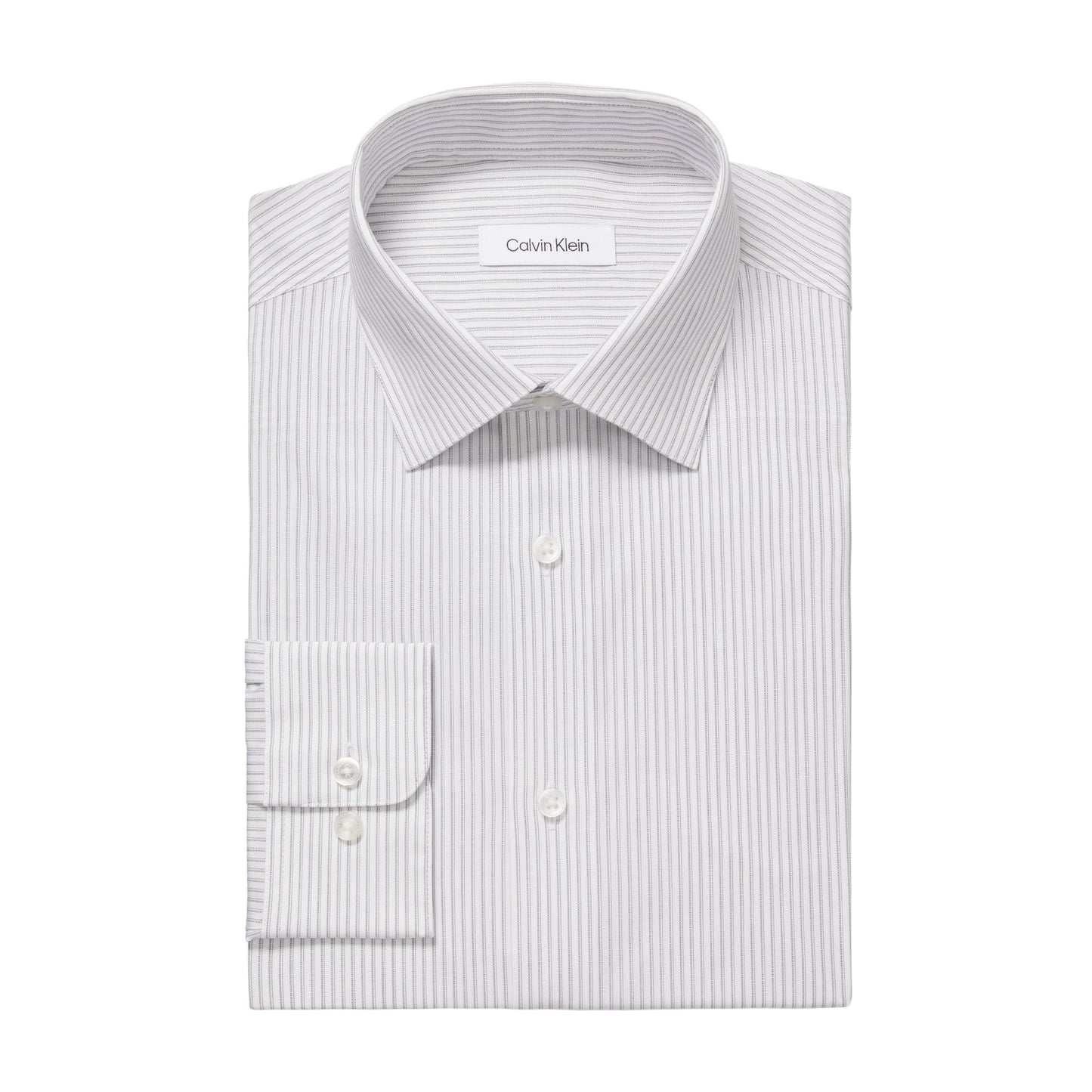 Calvin Klein Men's Non Iron Regular Fit Herringbone French Cuff Dress Shirt