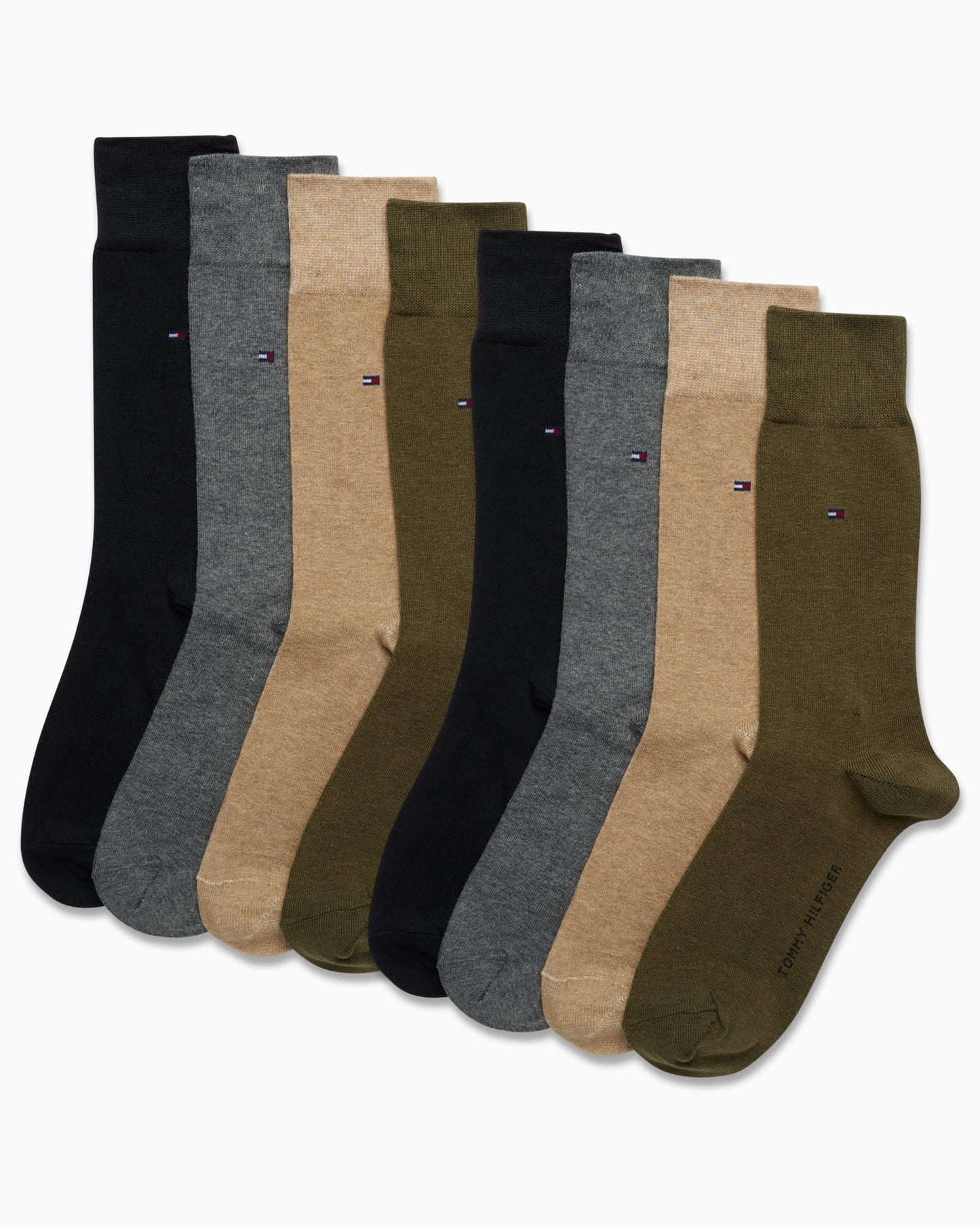 Tommy Hilfiger Men's Dress Socks-Lightweight Comfort Crew Sock(8 Pack)