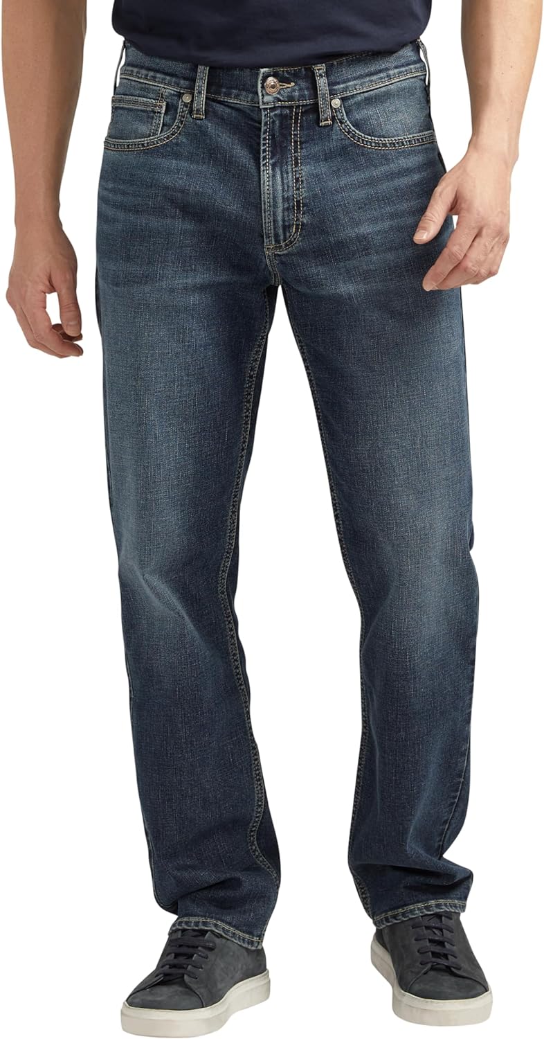 Silver Jeans Co. Men's Eddie Athletic Fit Tapered Leg Jeans