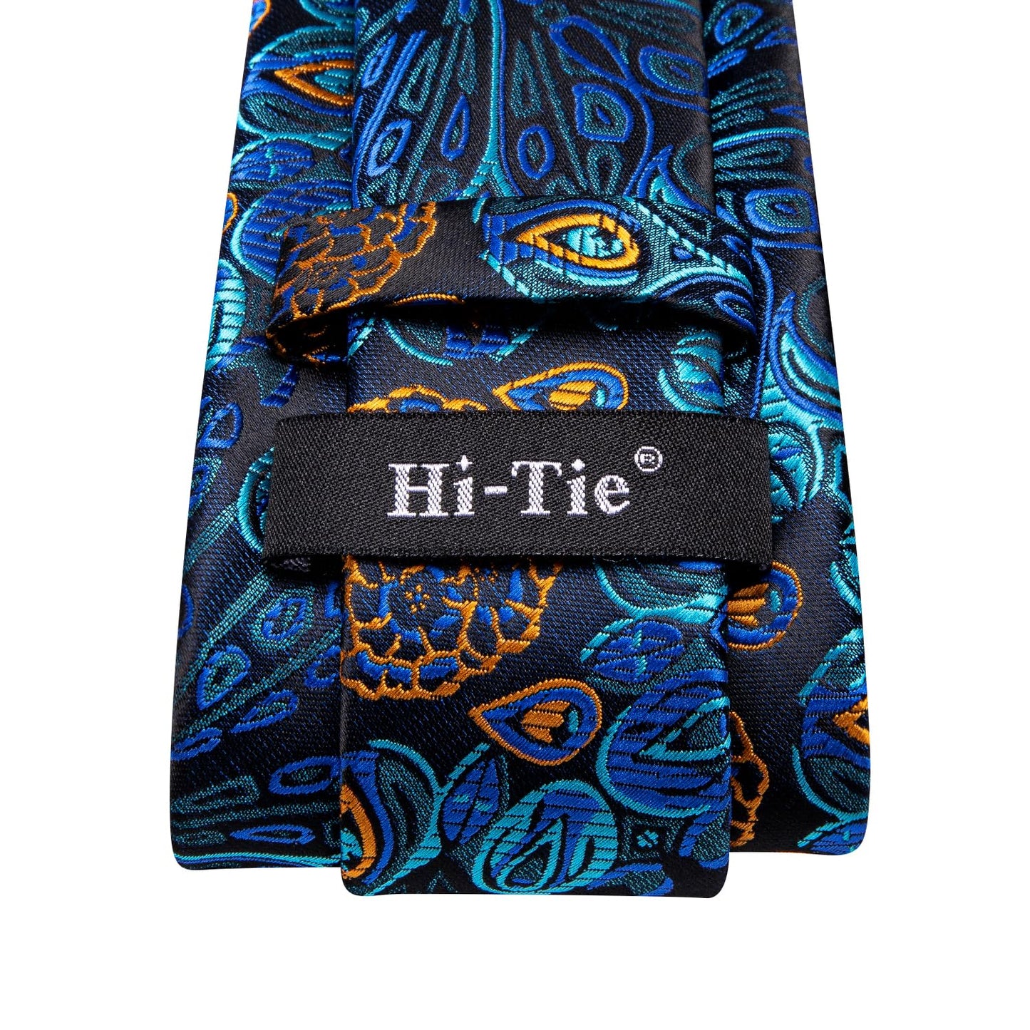 Hi-Tie Silk Paisley Ties for Men Necktie Pocket Square Cufflinks Set Foral Tie Sets Formal Business