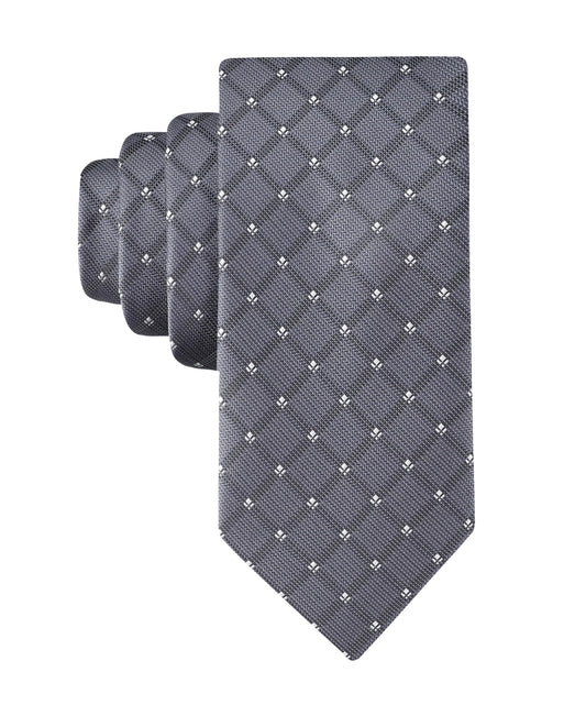 Haggar Mens Grid Pattern Self-tie Necktie