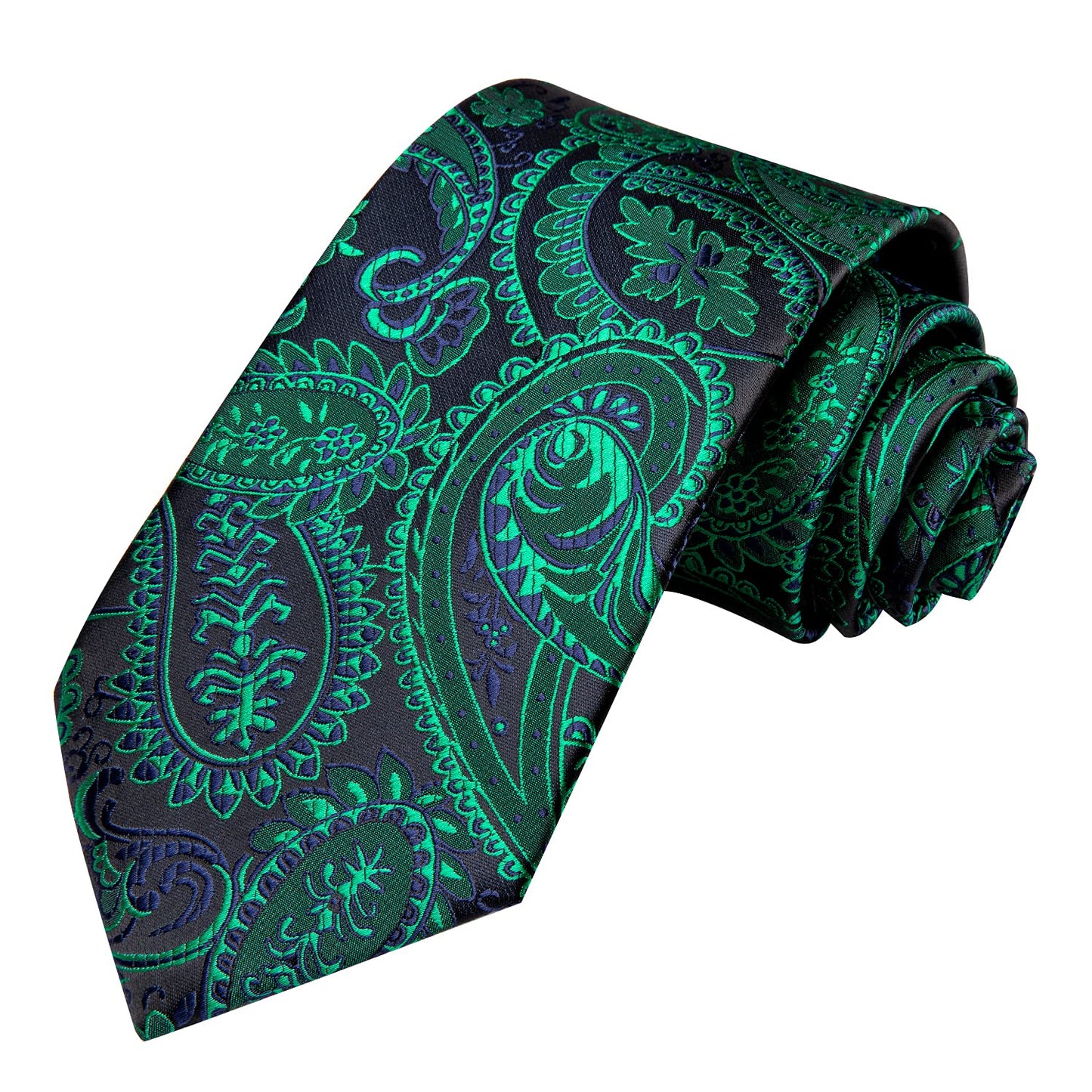 Hi-Tie Silk Paisley Ties for Men Necktie Pocket Square Cufflinks Set Foral Tie Sets Formal Business