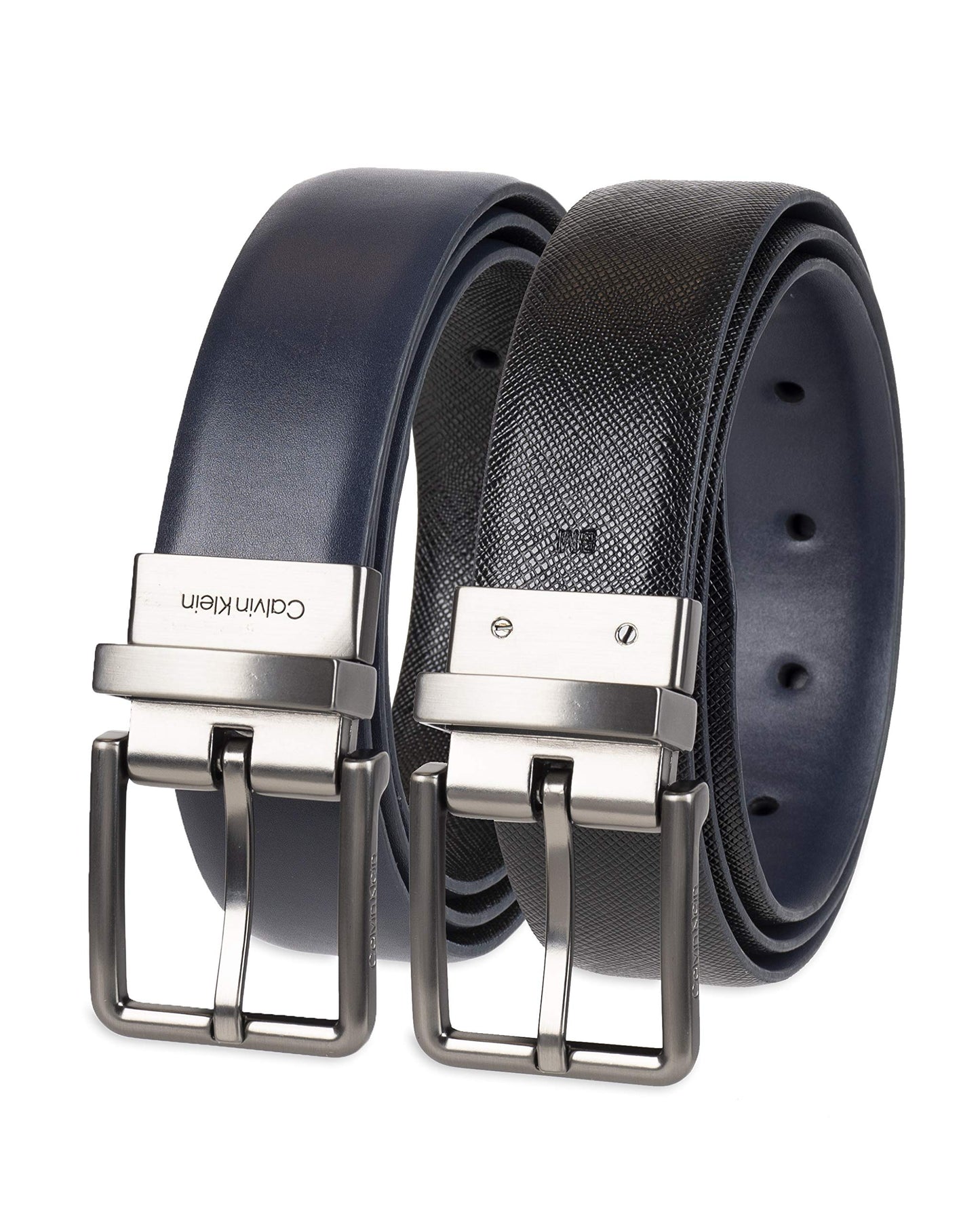 Calvin Klein Men's Two-in-One Reversible Rotative Buckle Casual Dress Belt