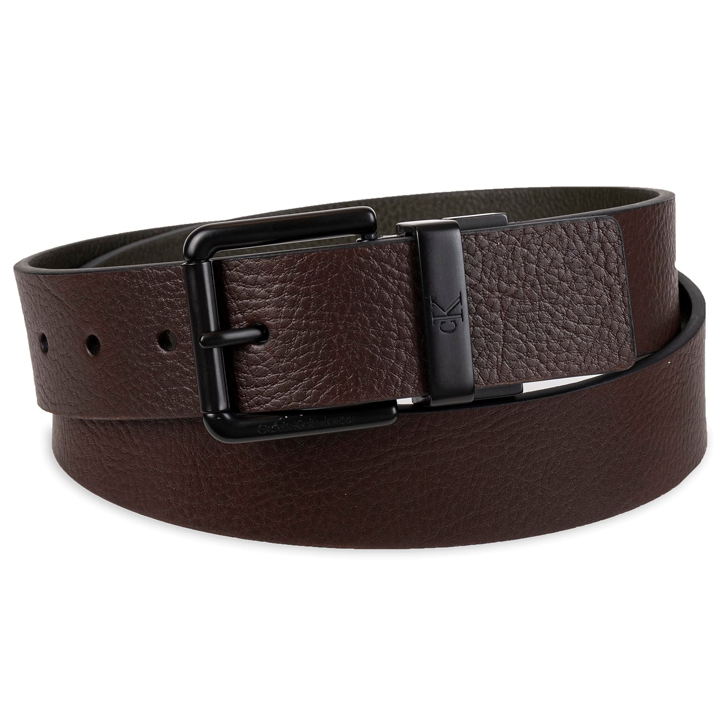 Calvin Klein Men's Two-in-One Reversible Rotative Buckle Casual Dress Belt