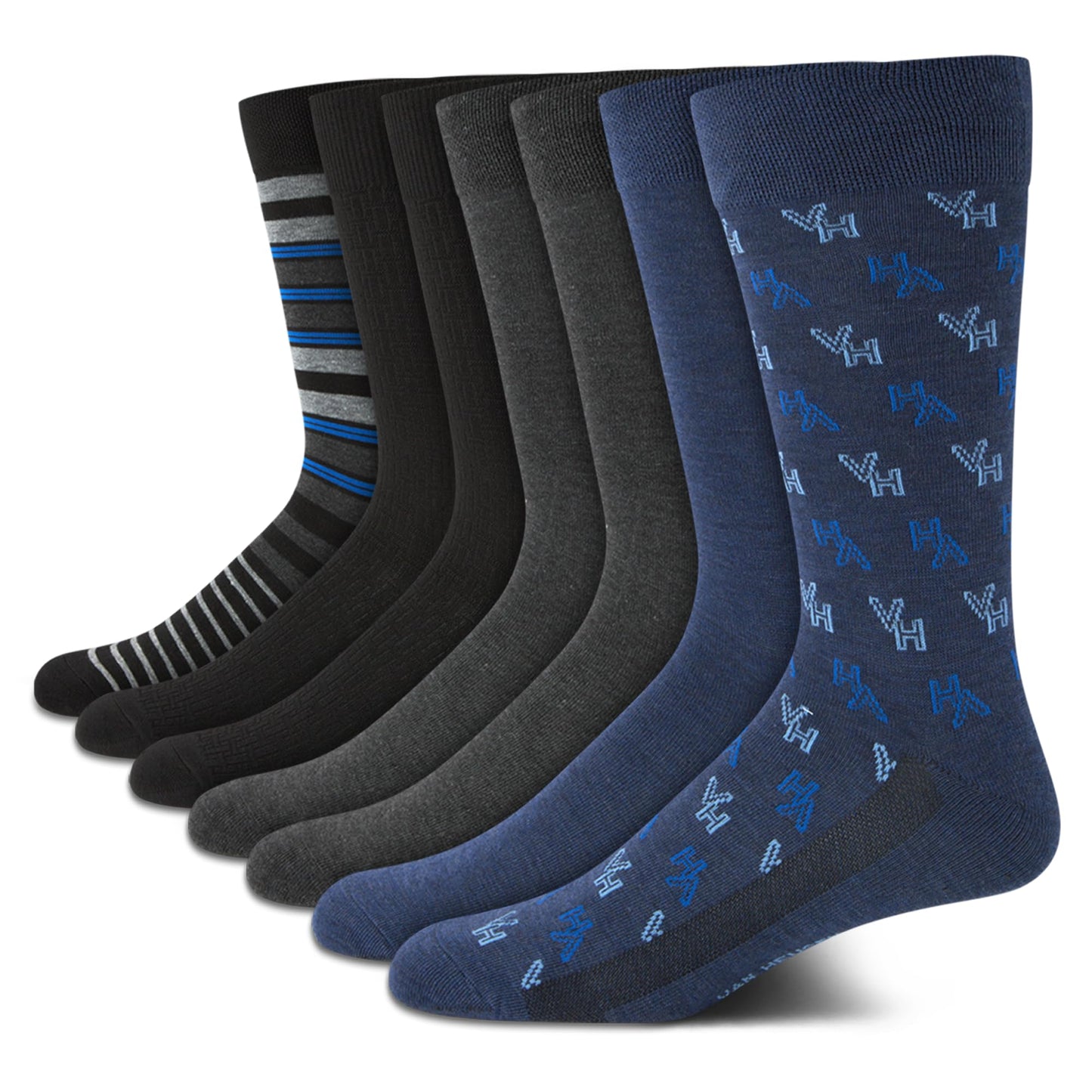 Van Heusen Men's Dress Socks - Lightweight Mid-Calf Crew Dress Socks (7 Packs)