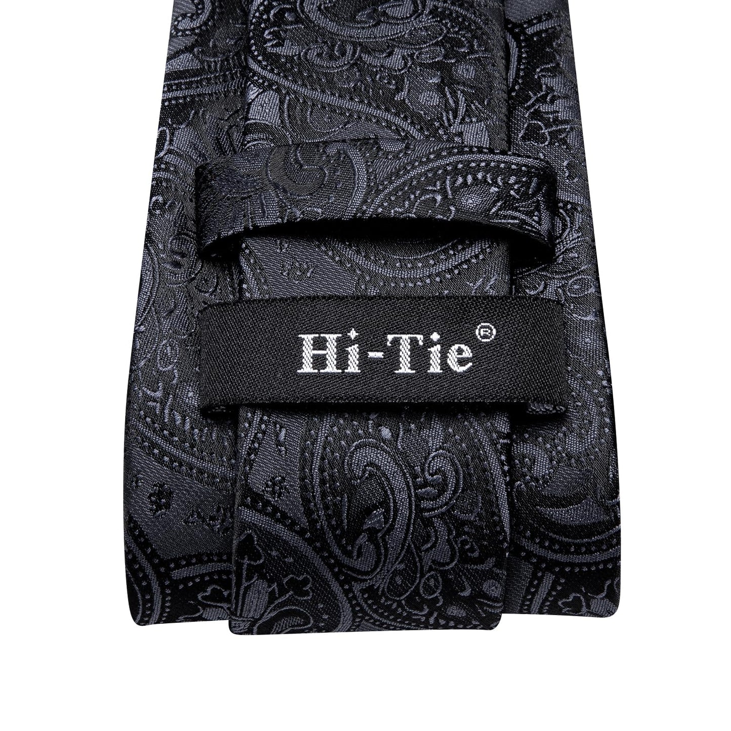 Hi-Tie Silk Paisley Ties for Men Necktie Pocket Square Cufflinks Set Foral Tie Sets Formal Business