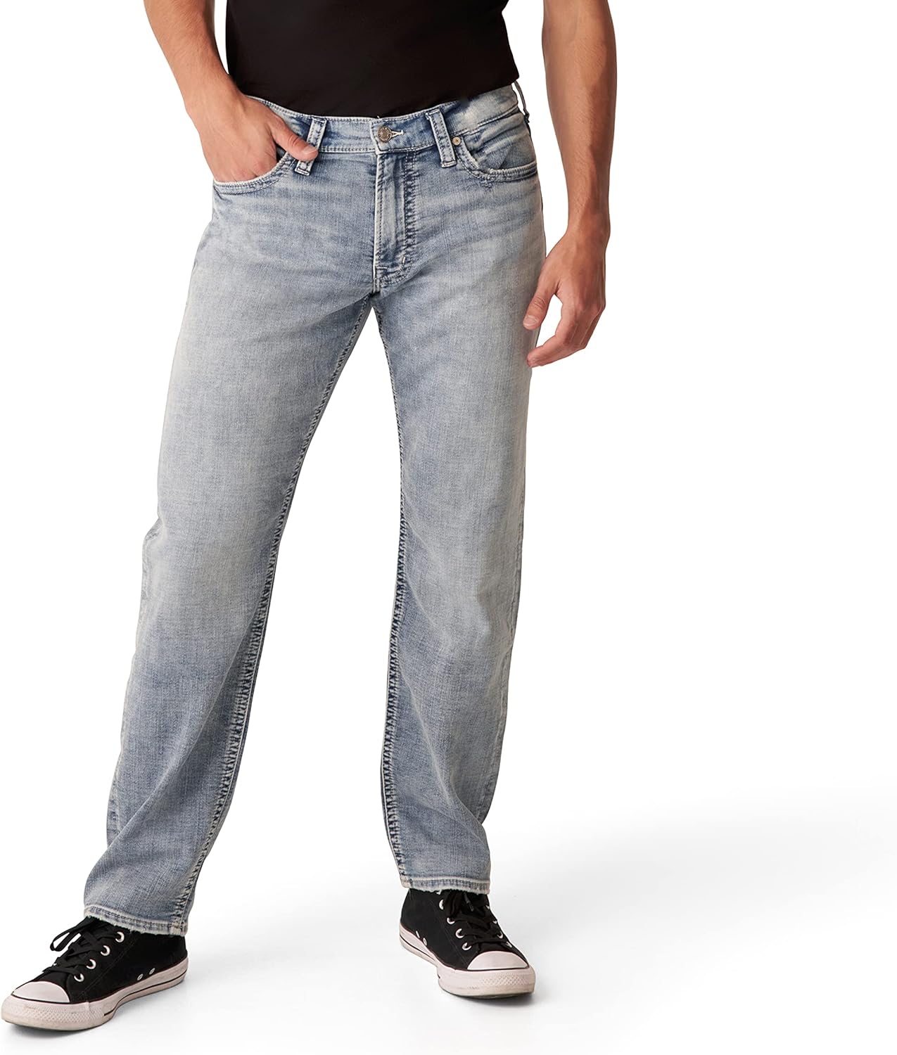 Silver Jeans Co. Men's Eddie Athletic Fit Tapered Leg Jeans