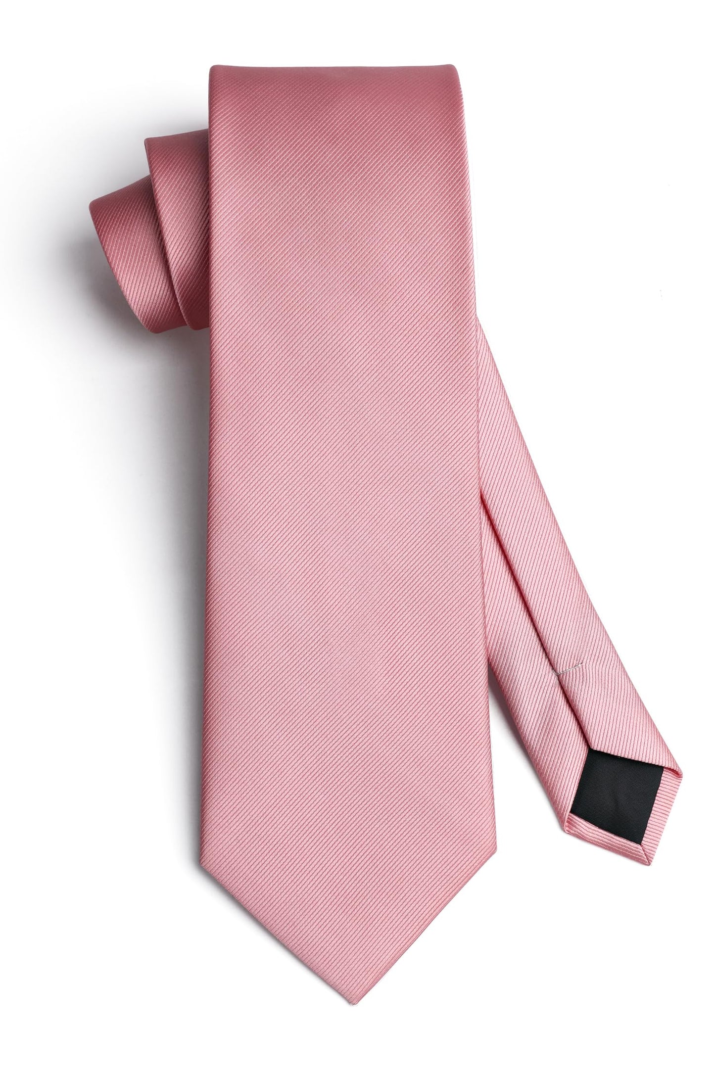 HISDERN Mens Ties Solid Color Ties for Men Formal Necktie with Pocket Square Set Satin Silk Neck Tie Handkerchiefs Set