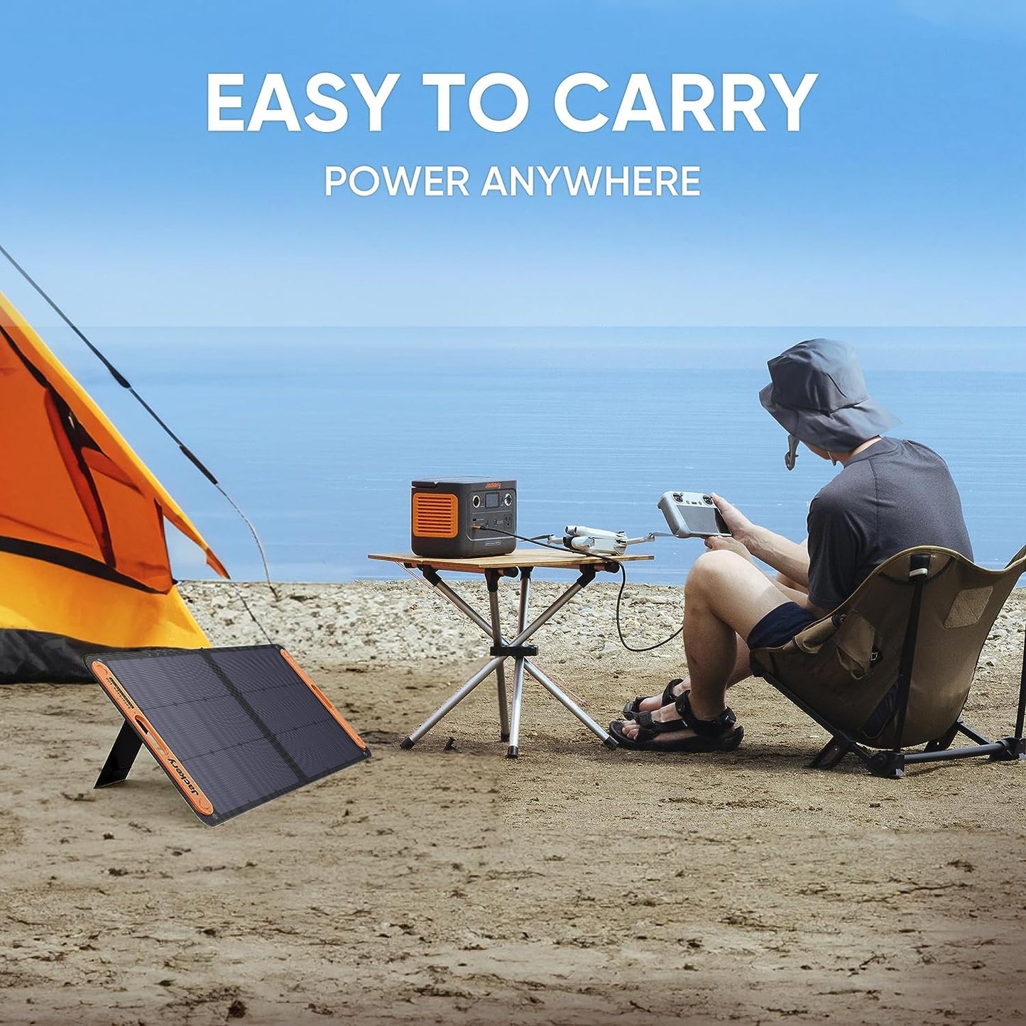 Jackery Solar Generator 300 Plus Portable Power Station with 40W Book-sized Solar Panel, 288Wh Backup LiFePO4 Battery, 300W AC Outlet, Only 5KG for RV, Outdoors, Camping, Traveling, and Emergencies